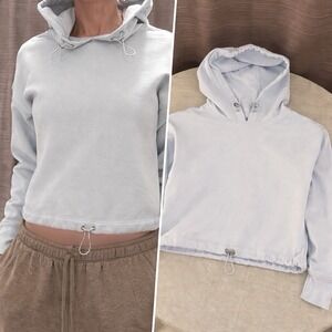 Calvin Klein Performance Cropped Sweatshirt XS Gray/baby Blue